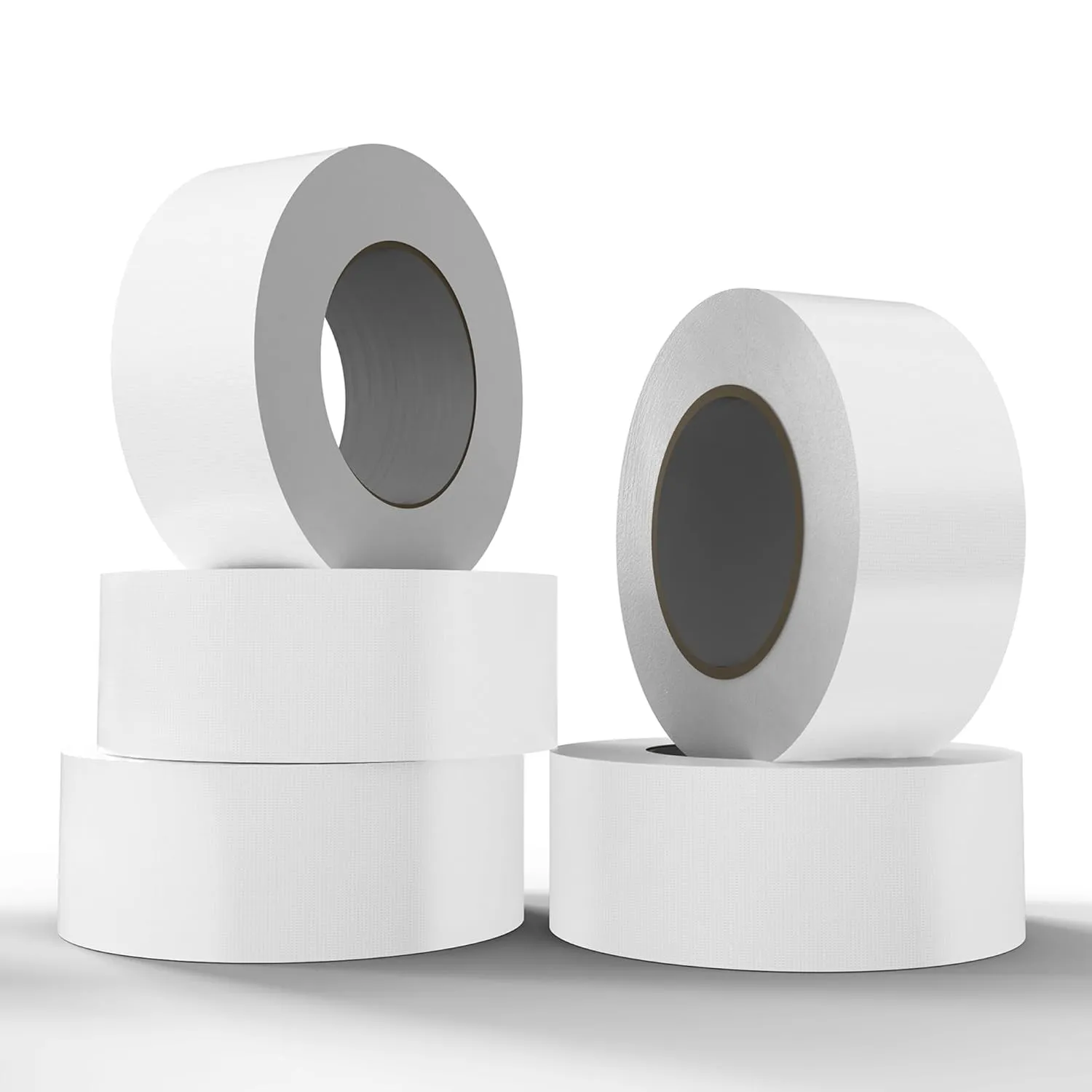 SWRT 9 Mil 5-Pack White Heavy Duty Duct Tape Strong Adhesive, 2 in x 30 YD (Total 150YD) Duct Heavy Duty Waterproof All Weather White Duct Tape No Residue Sealing & Patching for Indoor&Outdoor Repair