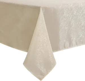 Tablecloth Cream Jacquard Rectangle Table Cloth 54 X 84 Inch, Water Resistant and Wrinkle Free Table Cover for Outdoor,Indoor,Party,Wedding,Dining Room
