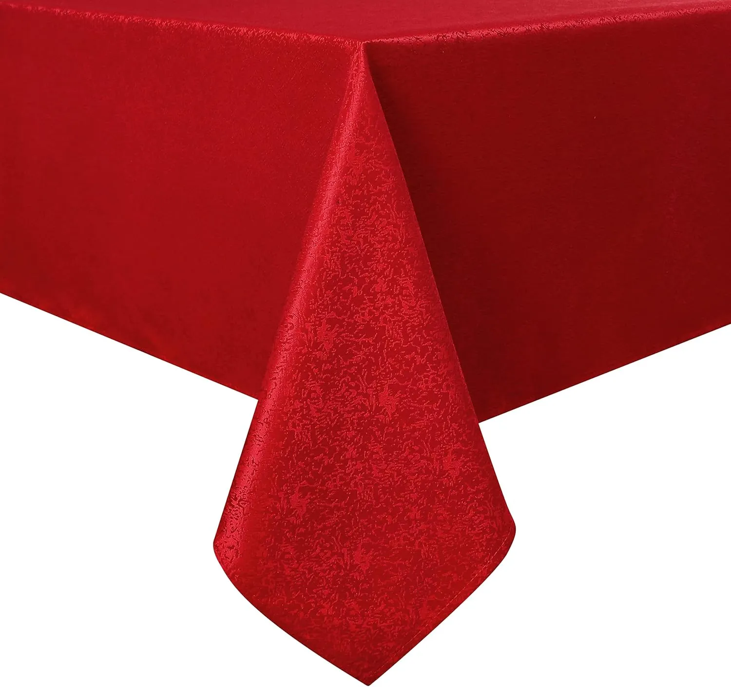 Tablecloth Red Jacquard Rectangle Table Cloth 54 X 84 Inch, Water Resistant and Wrinkle Free Table Cover for Outdoor,Indoor,Party,Wedding,Dining Room