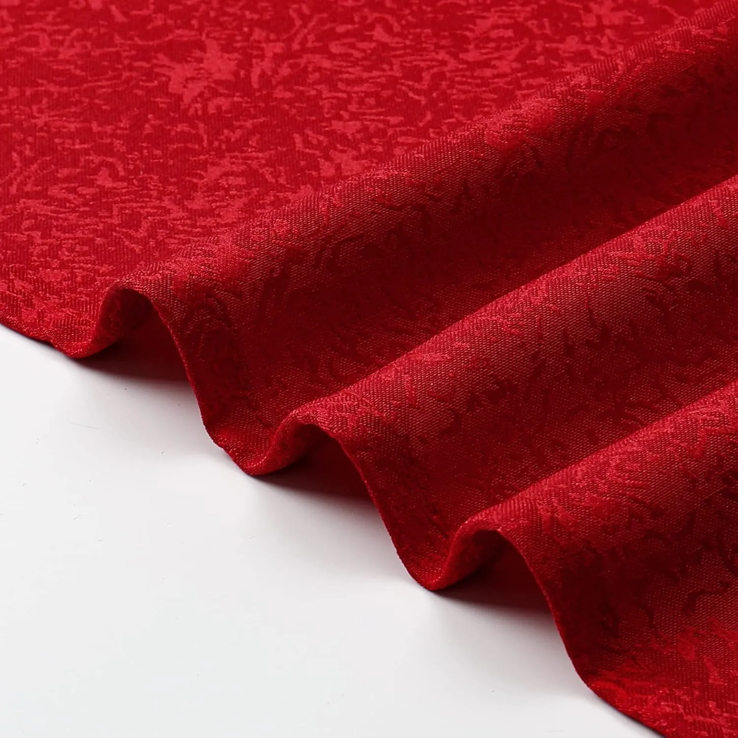 Tablecloth Red Jacquard Rectangle Table Cloth 54 X 84 Inch, Water Resistant and Wrinkle Free Table Cover for Outdoor,Indoor,Party,Wedding,Dining Room