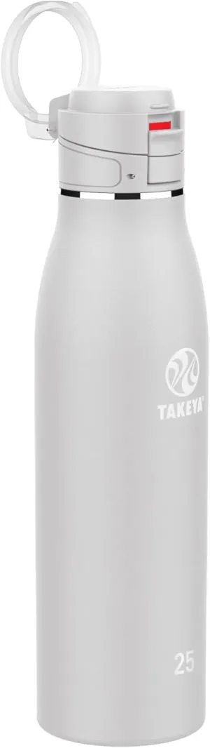 Takeya 885395525143 Traveler Insulated Stainless Steel Bottle, Flip Cap Dodgeball 25oz