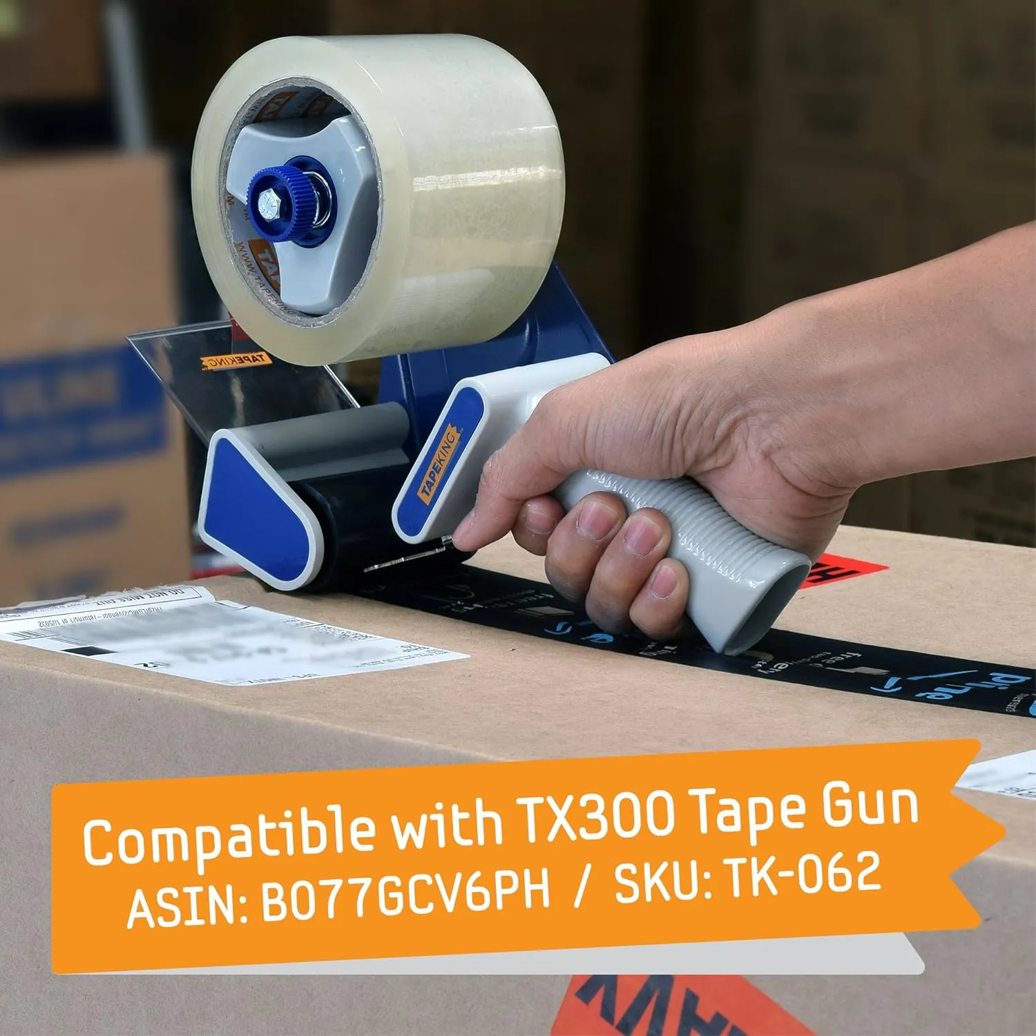 Tape King Clear Packing Tape 3 Inch Wide (Case of 24 Rolls) - 60 Yards Per Refill Roll, (2.7mil Thick) Strong Sealing Adhesive Industrial Depot Tapes for Moving, Packaging, Shipping, Office & Storage