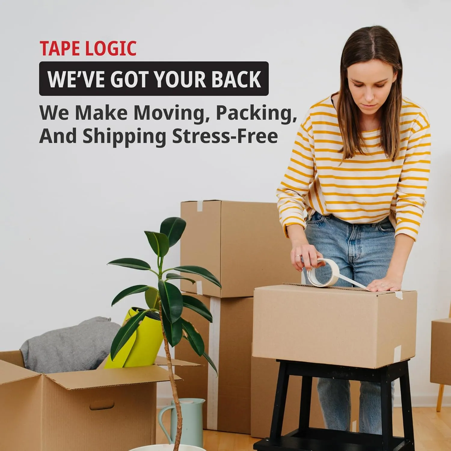Tape Logic 2" x 55 yds Packing Tape Kit 2.6 Mil (2-Pack) Heavy Duty Packing Tape Rolls for Sealing Boxes at Home, Warehouse, & Office, Supplies for Packaging, Shipping, Moving