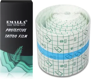 Tattoo Aftercare Second Skin Covers Roll 6" x 2 Yard - Rayyl Tattoo Waterproof Film Aftercare Bandage Waterproof, Second Skin Cover up Tape Transparent Film Healing Protective (6" x 2 Yard)