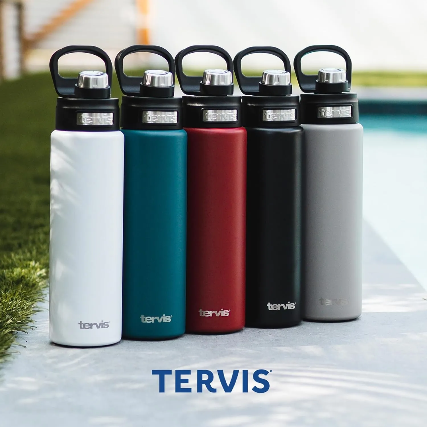 Tervis Marines Logo Engraved on Onyx Shadow Insulated Tumbler 24oz Wide Mouth Bottle Stainless Steel, 1 Count (Pack of 1)