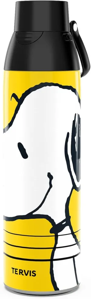 Tervis Venture Water Bottle Peanuts - Snoopy Maxiumus Triple Walled Insulated Tumbler Travel Cup Keeps Drinks Cold & Hot, 26oz, Stainless Steel