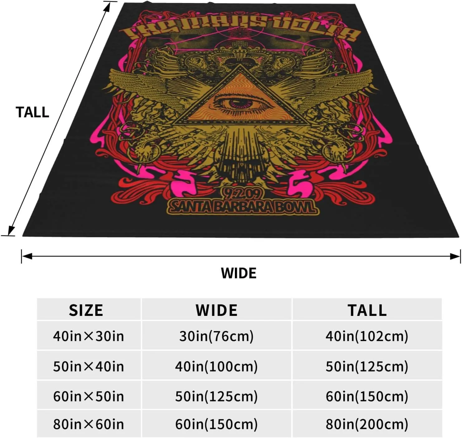 The Mars Volta Blanket Flannel Fleece Printed Throw Blankets Ultra Soft Micro Warm Blanket for All Season Bedding Chair Sofa Couch Bed 50"x40"