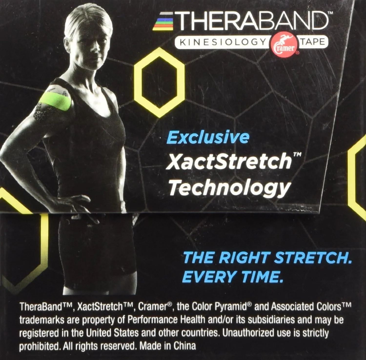 THERABAND Kinesiology Tape With XactStretch Indicator For Perfect Stretch and Application Every Time, Best In Class Adhesion, Water Resistant