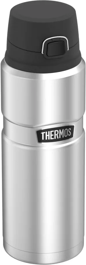 THERMOS Stainless King Vacuum-Insulated Drink Bottle, 24 Ounce, Matte Steel