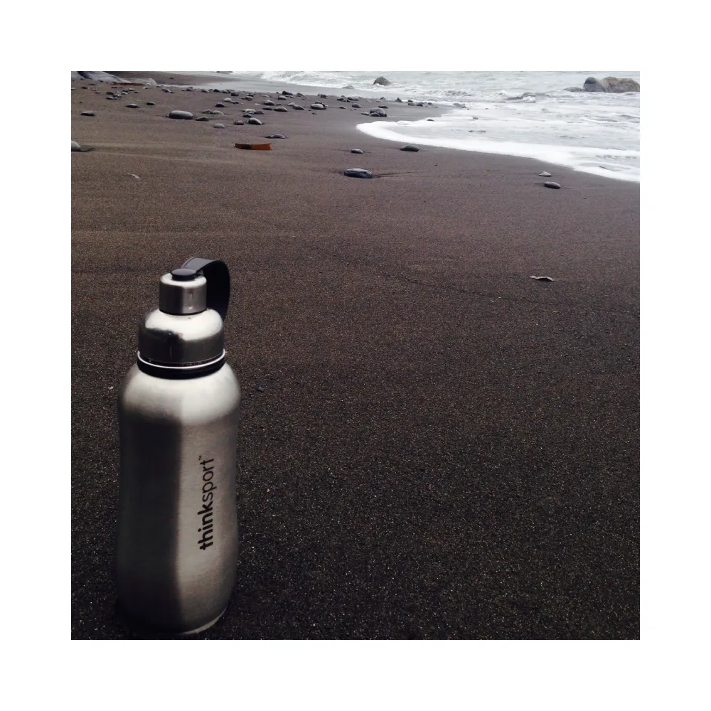 Thinksport Insulated Sports Bottle - 17oz (500ml) - Natural Silver
