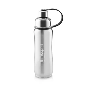Thinksport Insulated Sports Bottle - 17oz (500ml) - Natural Silver