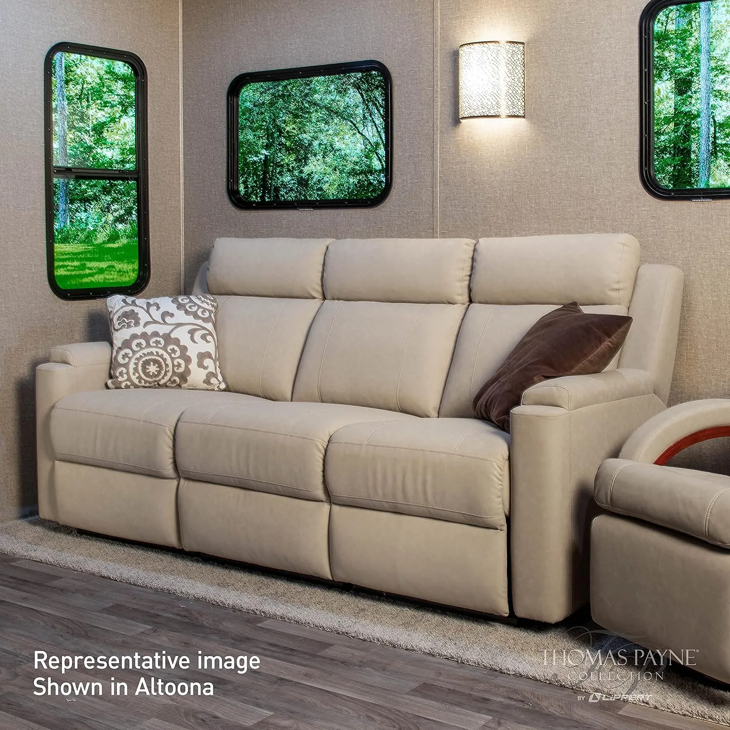 Thomas Payne Heritage Series Theater Seating Collection Armless Recliner for 5th Wheel RVs Travel Trailers and Motorhomes Altoona