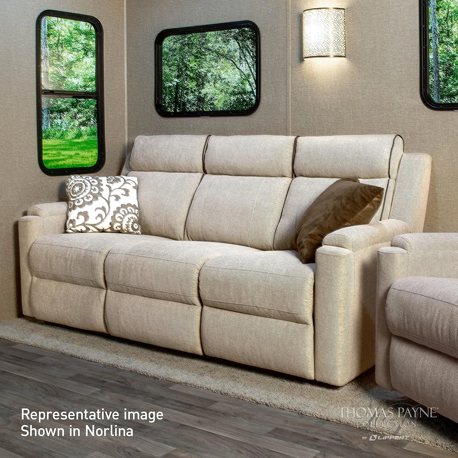 THOMAS PAYNE Theater Seating Collection Left Hand Recliner for 5th Wheel RVs, Travel Trailers and Motorhomes