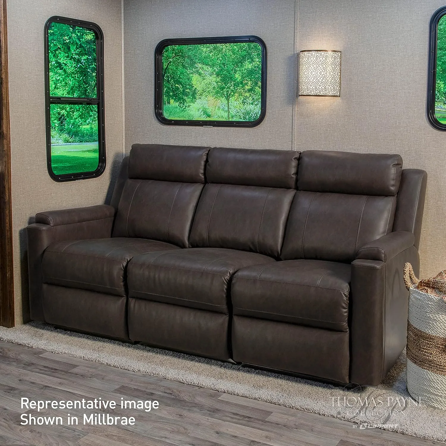 THOMAS PAYNE Theater Seating Collection Right Hand Recliner for 5th Wheel RVs, Travel Trailers and Motorhomes