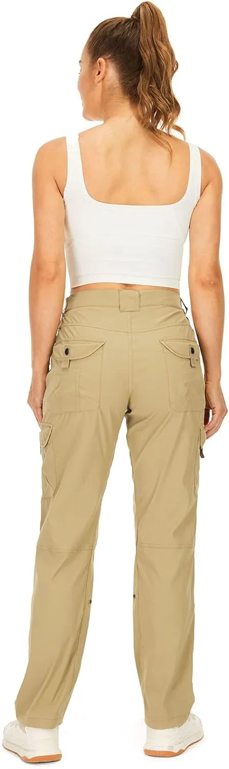 Toomett Women's Hiking Cargo Pants convertible Quick Dry UPF50  Waterproof capri Fishing Safari Travel Pants