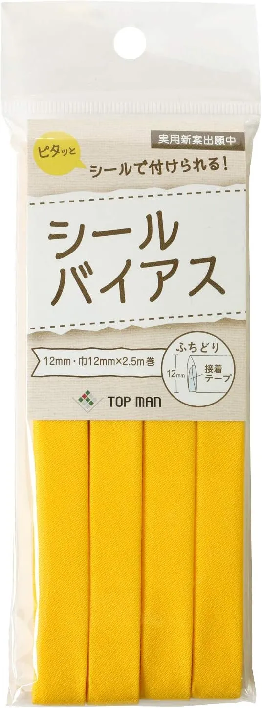 Topman Industries TM008 Seal Bias Tape Width 0.5 inches (12 mm) x 6.6 ft (2.5 m) Roll
