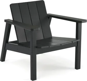 TORVA Adirondack Chair, HDPE All-Weather Adirondack Chair for Patio Garden Outdoors, Black