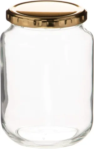 Toyo Sasaki Glass Storage Container, Clear, Approx. 28.7 fl oz (820 ml), Benrin-Rubber, Made in Japan, Includes Bookmark HW-518-A-JAN