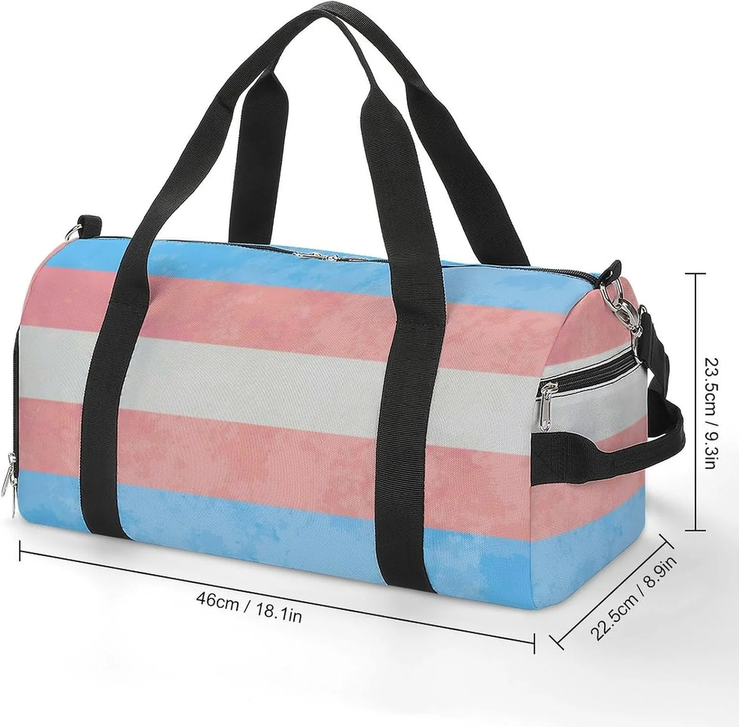 Transgender Pride Flag Sign Gym Bag-Workout Organizer with Water Resistant Compartments for Gym Lovers