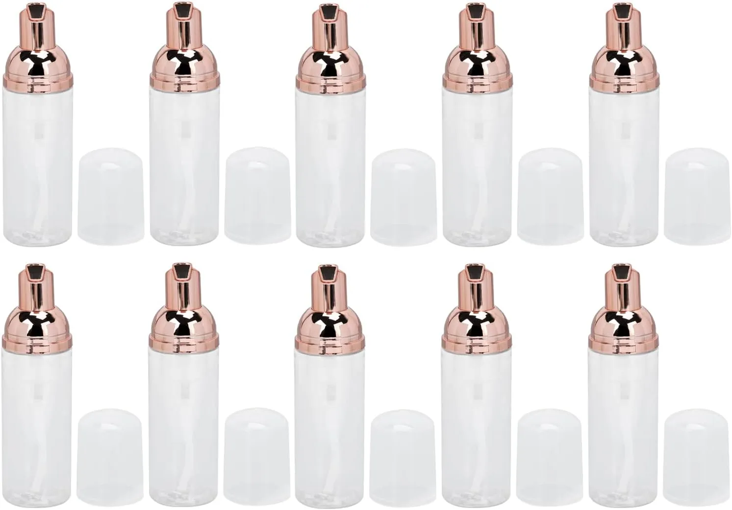 Transparent Foam Pump Bottle 50ml with Durable PET Material and Large Mouth Design for Easy Filling - for Body Wash, Shampoo, and Travel