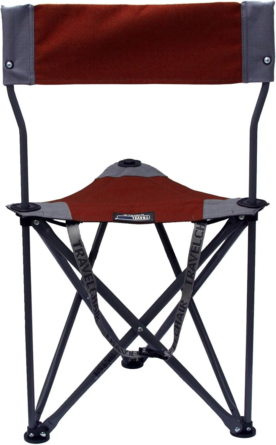 Travel Chair Ultimate Slacker 2.0, Small Folding Tripod Chair with Back for Outdoor Adventures, Portable Stool-Chair