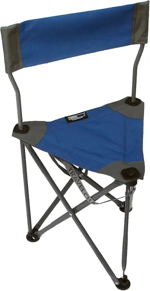 Travel Chair Ultimate Slacker 2.0, Small Folding Tripod Chair with Back for Outdoor Adventures, Portable Stool-Chair