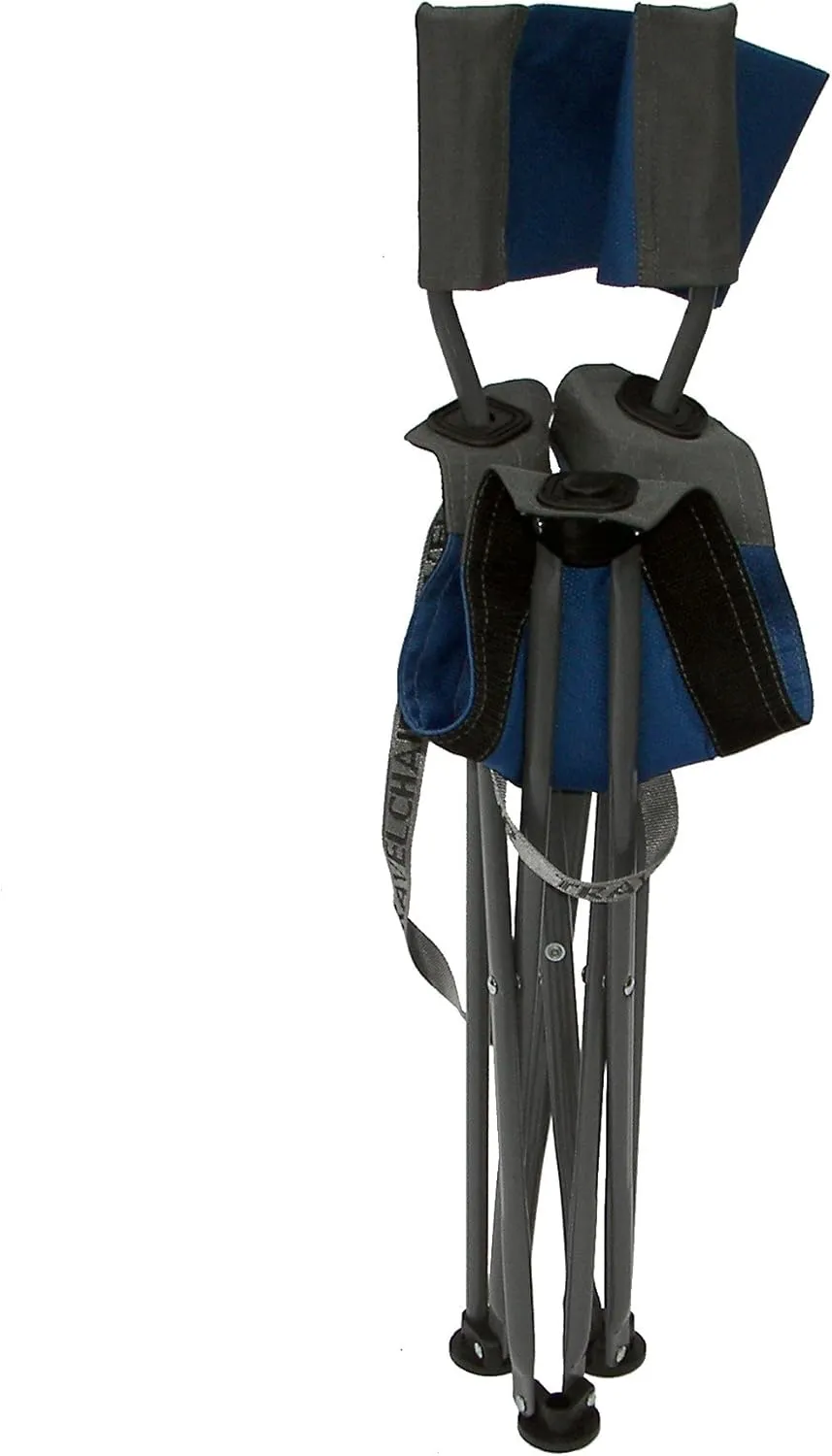 Travel Chair Ultimate Slacker 2.0, Small Folding Tripod Chair with Back for Outdoor Adventures, Portable Stool-Chair