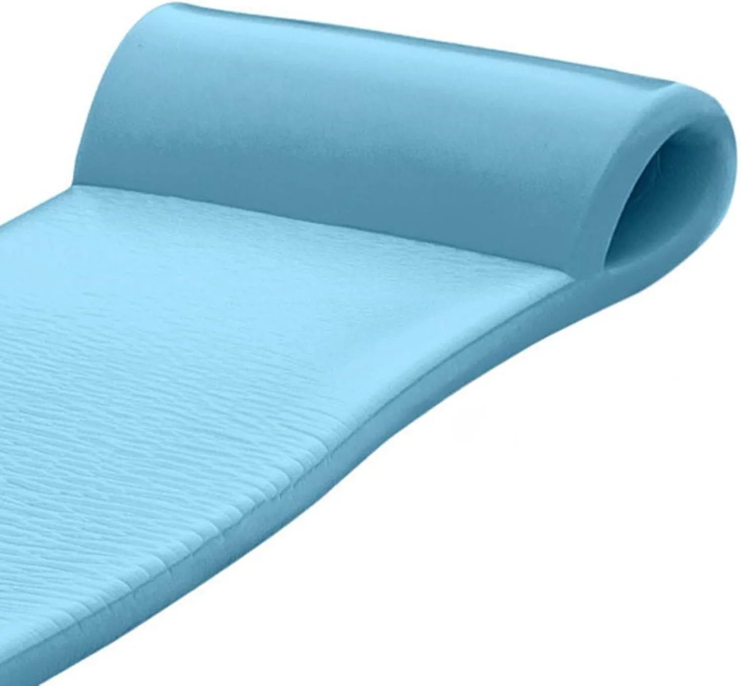 TRC Recreation Sunsation Vinyl Coated Foam Swimming Pool Float Mat Adult Lounger with Built-in Roll Pillow