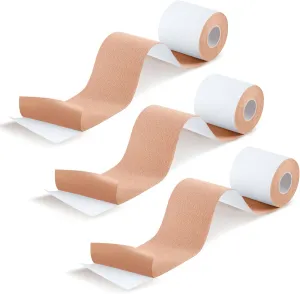 TrelaCo 3 Rolls Moleskin Tape Moleskin Roll Moleskin Adhesive Pads Soft Cotton Adhesive Moleskin Tape Soft Plush Moleskin Skin Patch for Feet, Skin, Shoes, Body(2 Inch x 5 Yards)