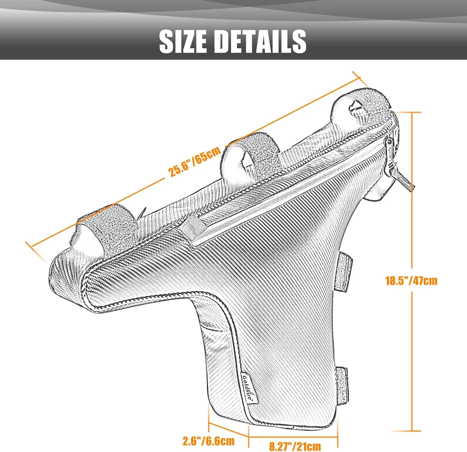 Truss Storage Bag Fit for Kawasaki Teryx KRX 1000 2020 2021 2022 2023 Accessories Cage Roll Bar Side Triangle Bag (Black Piping)