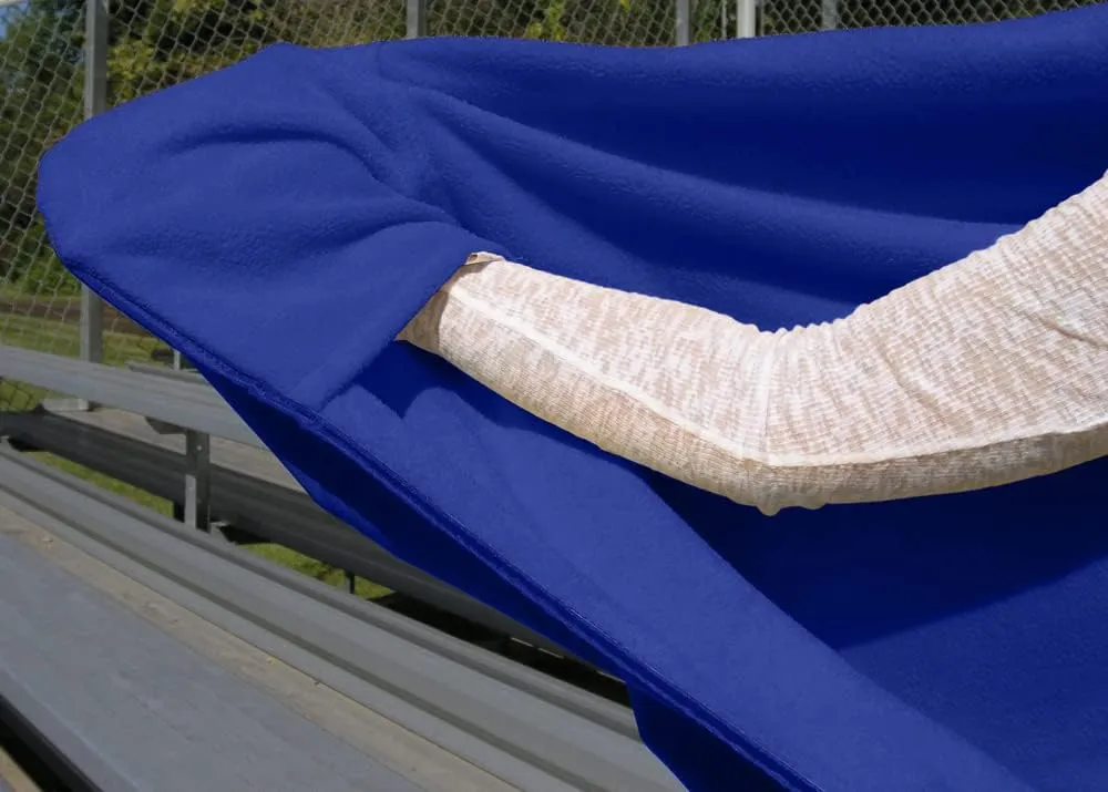 Ultimate SportsWrap - Patented - The Only Wearable Weatherproof/Stadium/Picnic/Sports Blanket, Complete with Upper and Lower Zippers, Lined & Adjustable Hood and Inside Hand Warmers, 70" X 58"