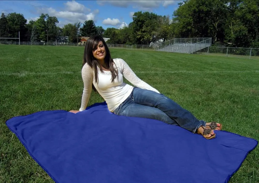 Ultimate SportsWrap - Patented - The Only Wearable Weatherproof/Stadium/Picnic/Sports Blanket, Complete with Upper and Lower Zippers, Lined & Adjustable Hood and Inside Hand Warmers, 70" X 58"