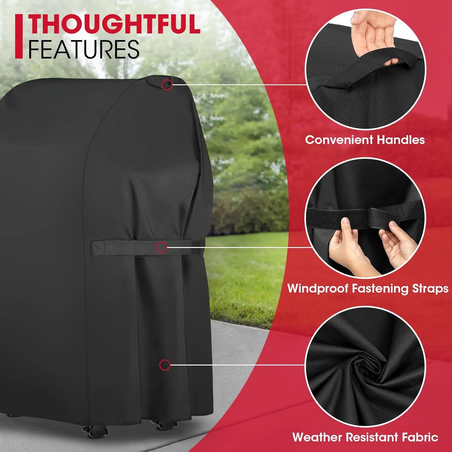 Unicook 30 Inch Grill Cover for Weber Spirit 210 Grills, Heavy Duty Waterproof 2 Burner Small BBQ Cover, Fade Resistant Barbecue Covering, Compared to Weber 7105, NOT Fit for Spirit II E-210