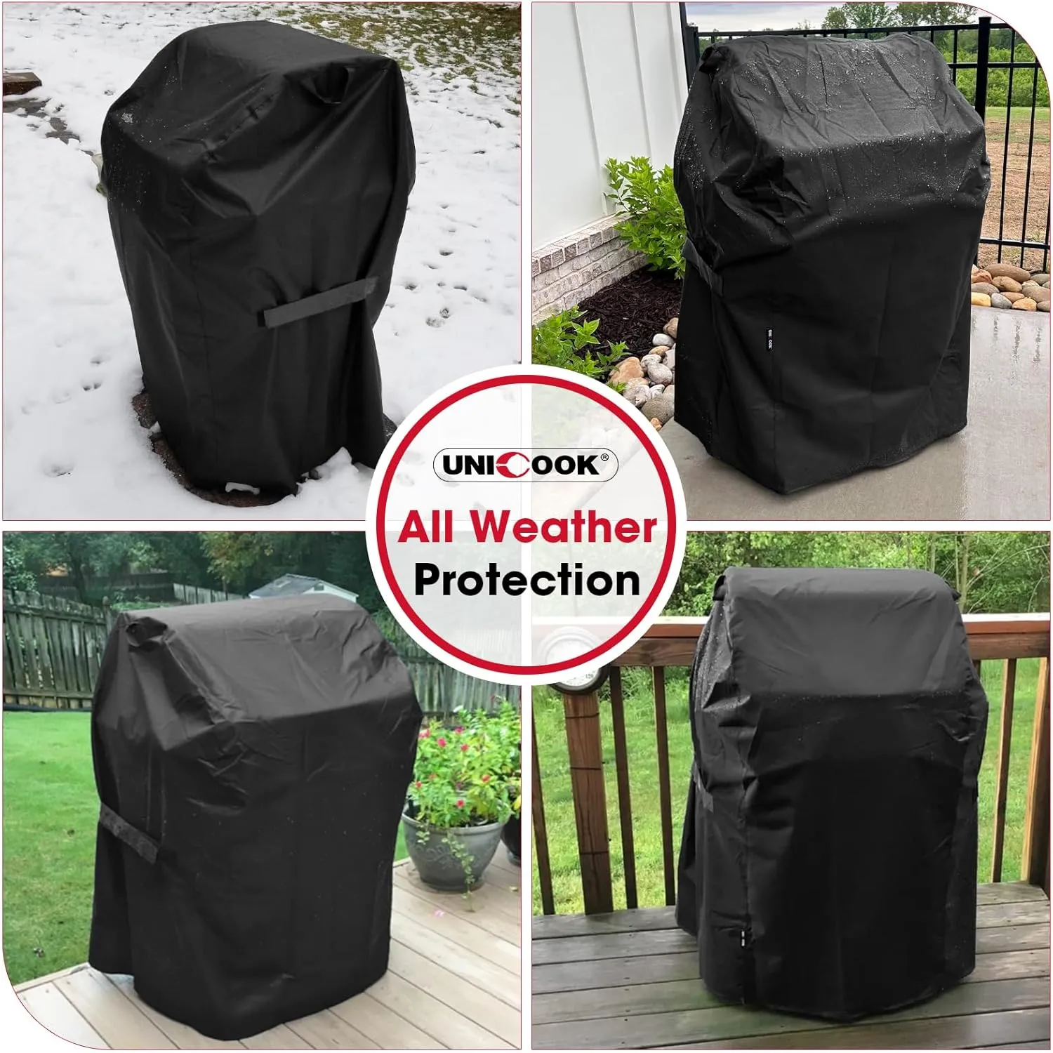 Unicook 30 Inch Grill Cover for Weber Spirit 210 Grills, Heavy Duty Waterproof 2 Burner Small BBQ Cover, Fade Resistant Barbecue Covering, Compared to Weber 7105, NOT Fit for Spirit II E-210