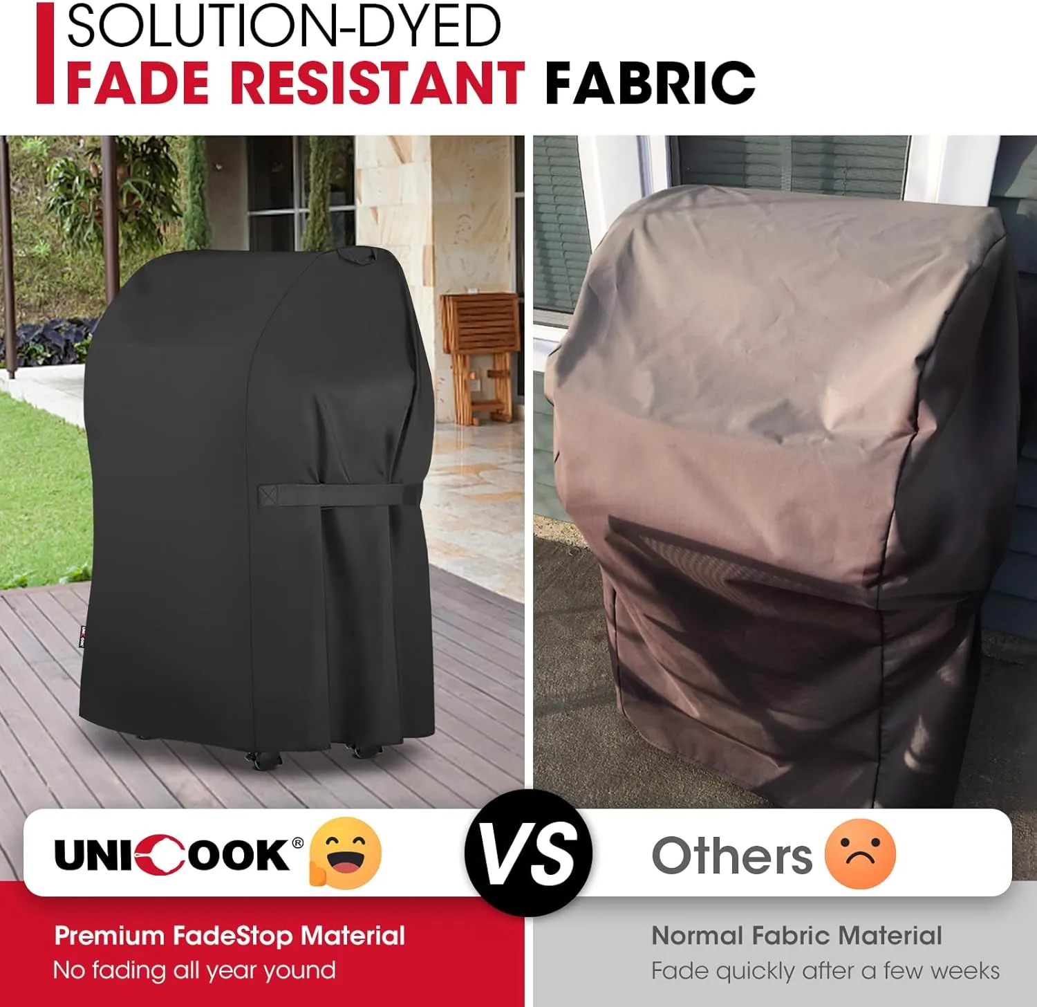 Unicook 30 Inch Grill Cover for Weber Spirit 210 Grills, Heavy Duty Waterproof 2 Burner Small BBQ Cover, Fade Resistant Barbecue Covering, Compared to Weber 7105, NOT Fit for Spirit II E-210