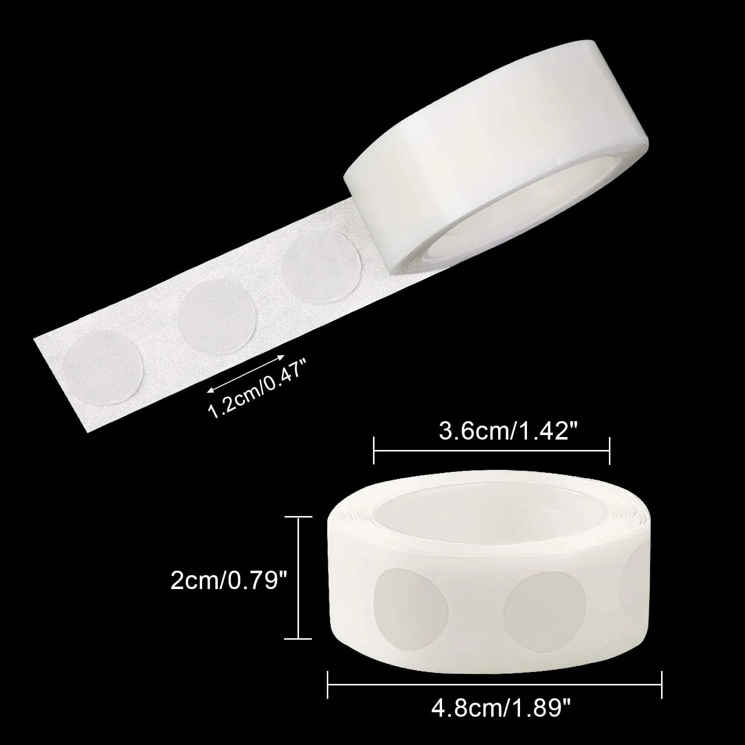 UPINS 6000 Pcs Balloon Glue Removable Adhesive Tape Double Sided Point Dots, 60 Rolls