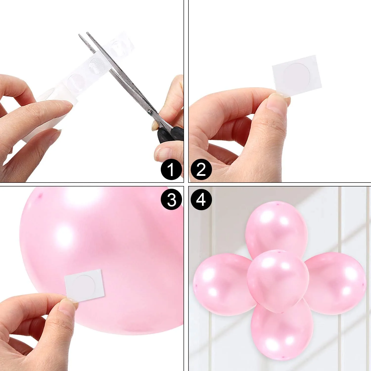 UPINS 6000 Pcs Balloon Glue Removable Adhesive Tape Double Sided Point Dots, 60 Rolls