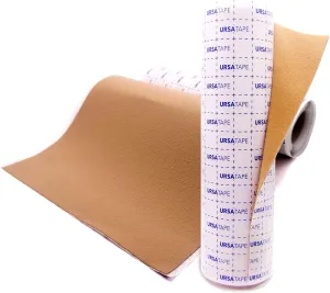 URSA Tape, Stretchy Moleskin Fabric Tape Roll, Heavy-Duty No-Residue Fashion Tape and Body Tape for Fabric, Shoes, Skin and More, Beige, 100x15 Centimeters (39 x 6 inches)