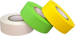 USA Made Lab Labeling Tape Variety Pack, 500" Length x 3/4" Width, 1 Inch Core [3 Rolls of Assorted Colors]