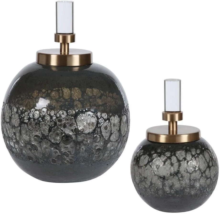 Uttermost Cessair - 10 inch Bottle (Set of 2) - 7 inches wide by 7 inches deep