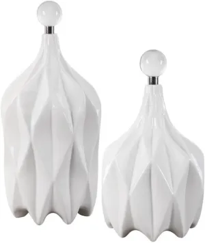 Uttermost Klara - 17 inch Bottle (Set of 2) - 8.25 inches wide by 8.25 inches deep