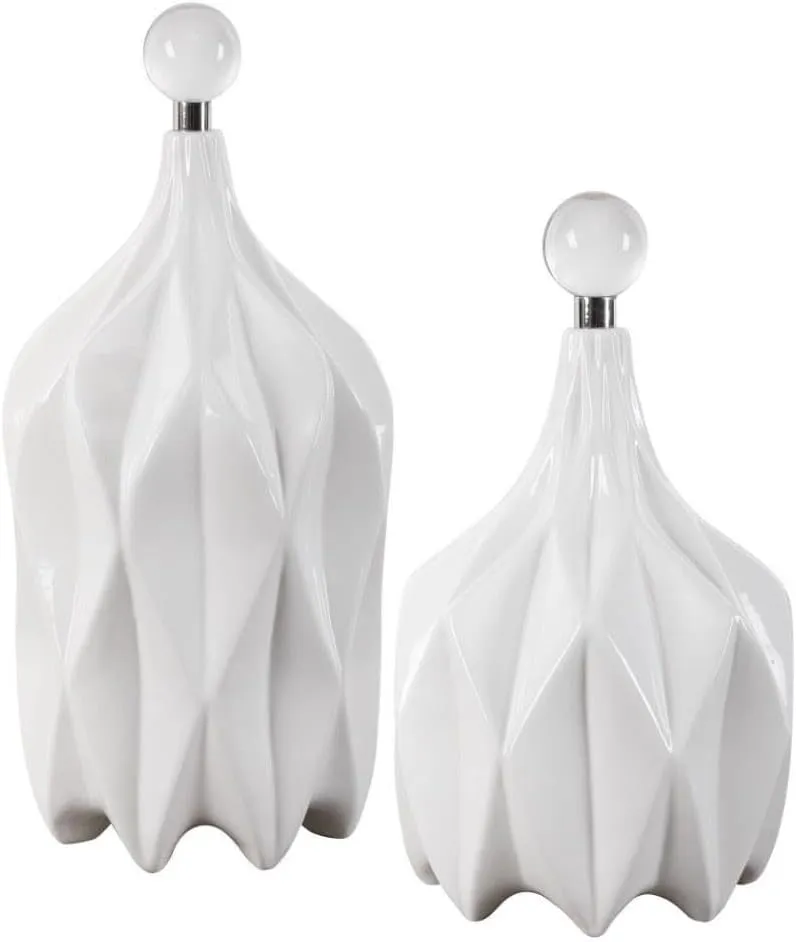Uttermost Klara - 17 inch Bottle (Set of 2) - 8.25 inches wide by 8.25 inches deep
