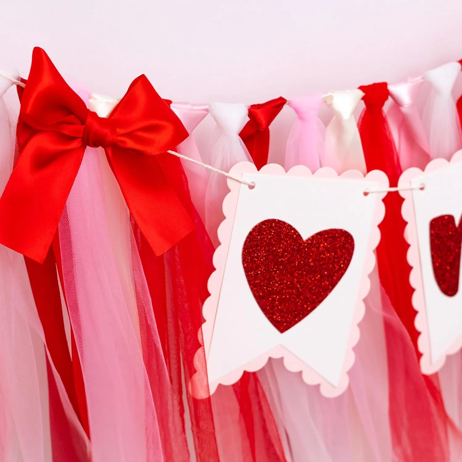 Valentine Day One High Chair Banner - Valentine's Day 1st Birthday Party Decorations, Sweet First Birthday Party Supplies, Valentine Day Love Sign Anniversary Photo Background Props