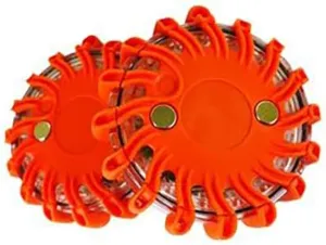 Vehicle Road Flare Set 2 PC LED Flare Set Hard Shell Waterproof Emergency Roadside Flare