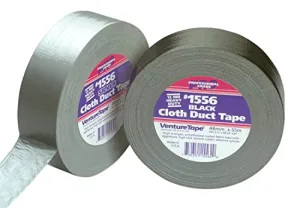 Venture Tape 3M High Performance Cloth Duct Tape, 1556, 48 mm x 55 m (1.88" x 60.1 yd.), Black