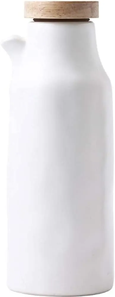 Vinegar Bottle Anti-Leakage, Oil Dispenser Bottle Soy Sauce Bottle Jar Vinegar Olive Oil Gravy Boats Seasoning Dispenser Storage Tools 400ML (White) (White)