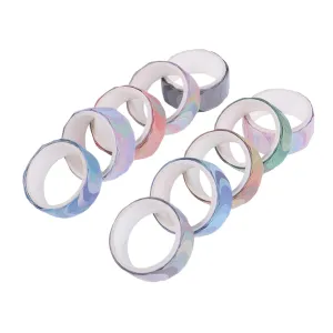 Washi Masking Tape for Handbag 10 Rolls Decorative Stickers Circle Sticker Rolls for Craft Diary Scrapbook
