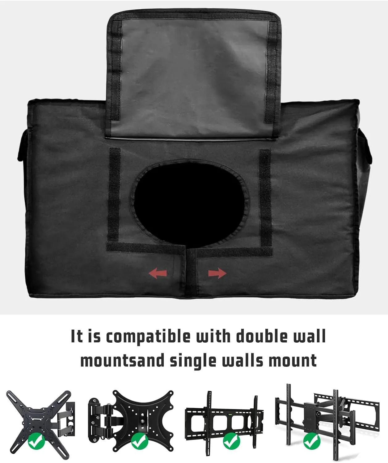 Waterproof Outdoor TV Cover 30 to 32 Inch, Autumn Leaves Pastoral Wood Cabin Outside Flat Screen Televisions Weatherproof Cover Size 30"L x 19"H Swing Orange Forest TV Protector With Zipper