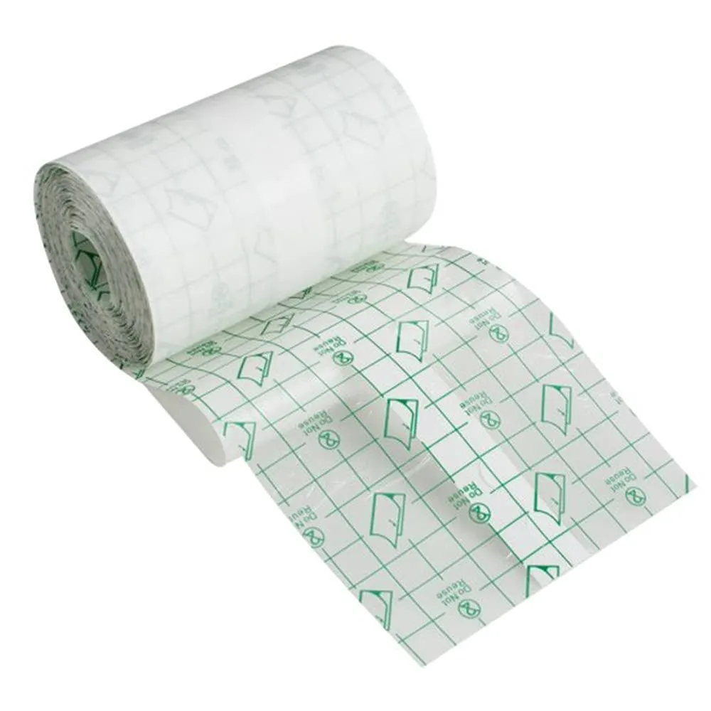 Waterproof Transparent Film Roll Adhesive Wound Dressing Fixer Plaster Dressing Wound Stretch Fixation Tape Bandage (4 Inch * 11 Yards)