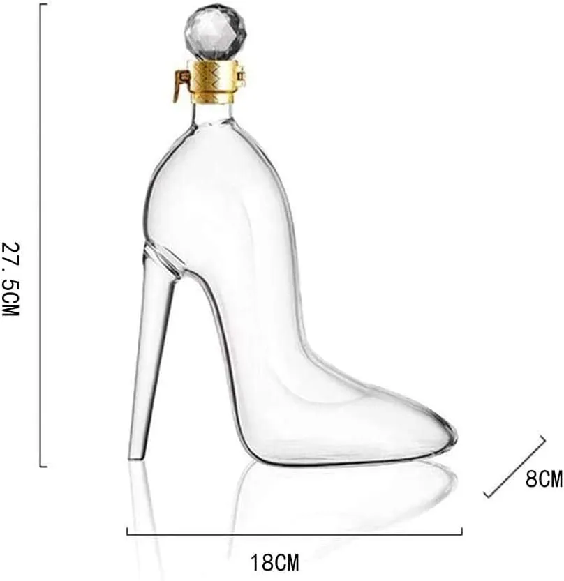 Whiskey Decanter Bottle - Art Statue, Glass Whiskey Decanter, 2025 New Funny Whiskey Bottle, Beautiful Engraved Glass Statues, Home Bar Accessories, Holiday Gifts(High heels)